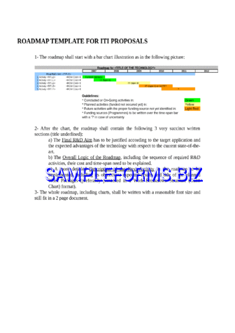 Roadmap Template For ITI Proposals doc pdf free
